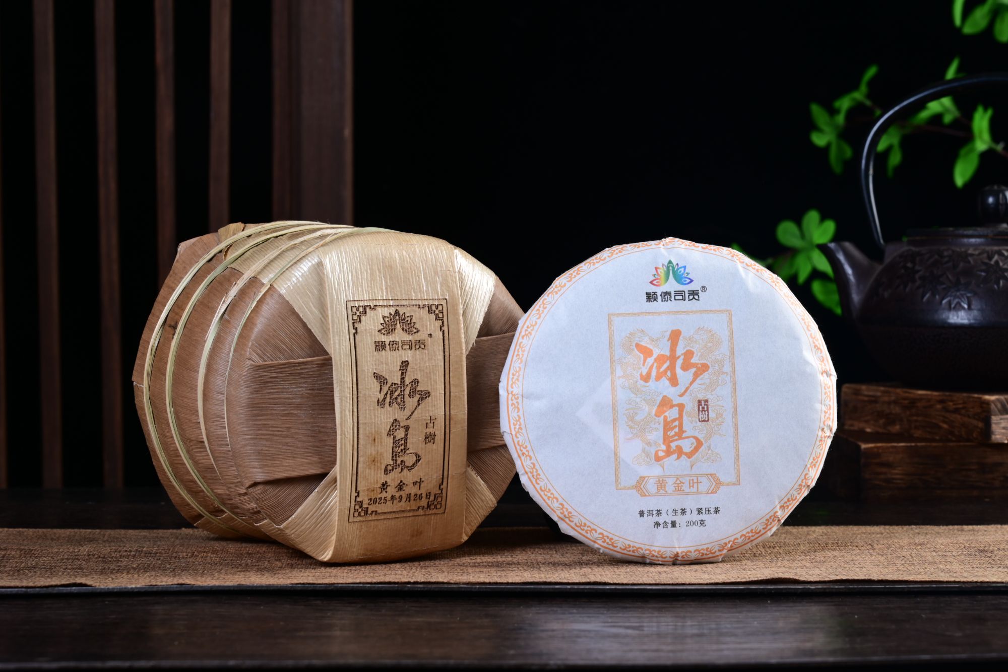 颖傣司贡云南冰岛黄金叶古树普洱生茶