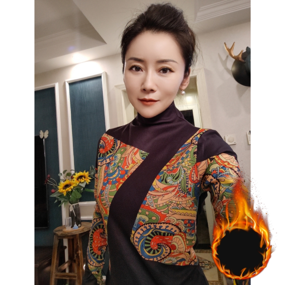 【自由鸟专属】加厚慕斯绒2025秋冬新款长袖半高领百搭洋气修身T恤