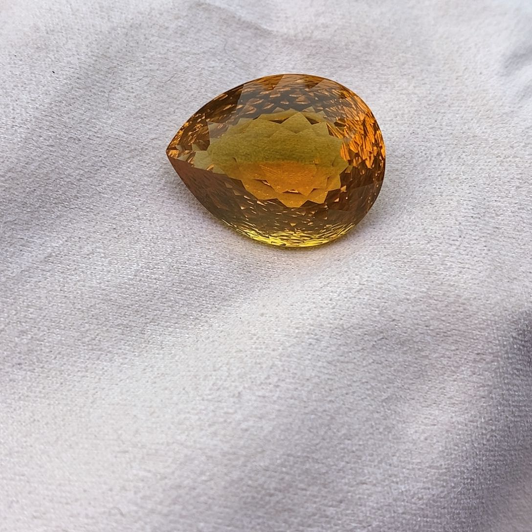 黄晶纯天然黄水晶裸石定制23c t x未镶嵌我***梦