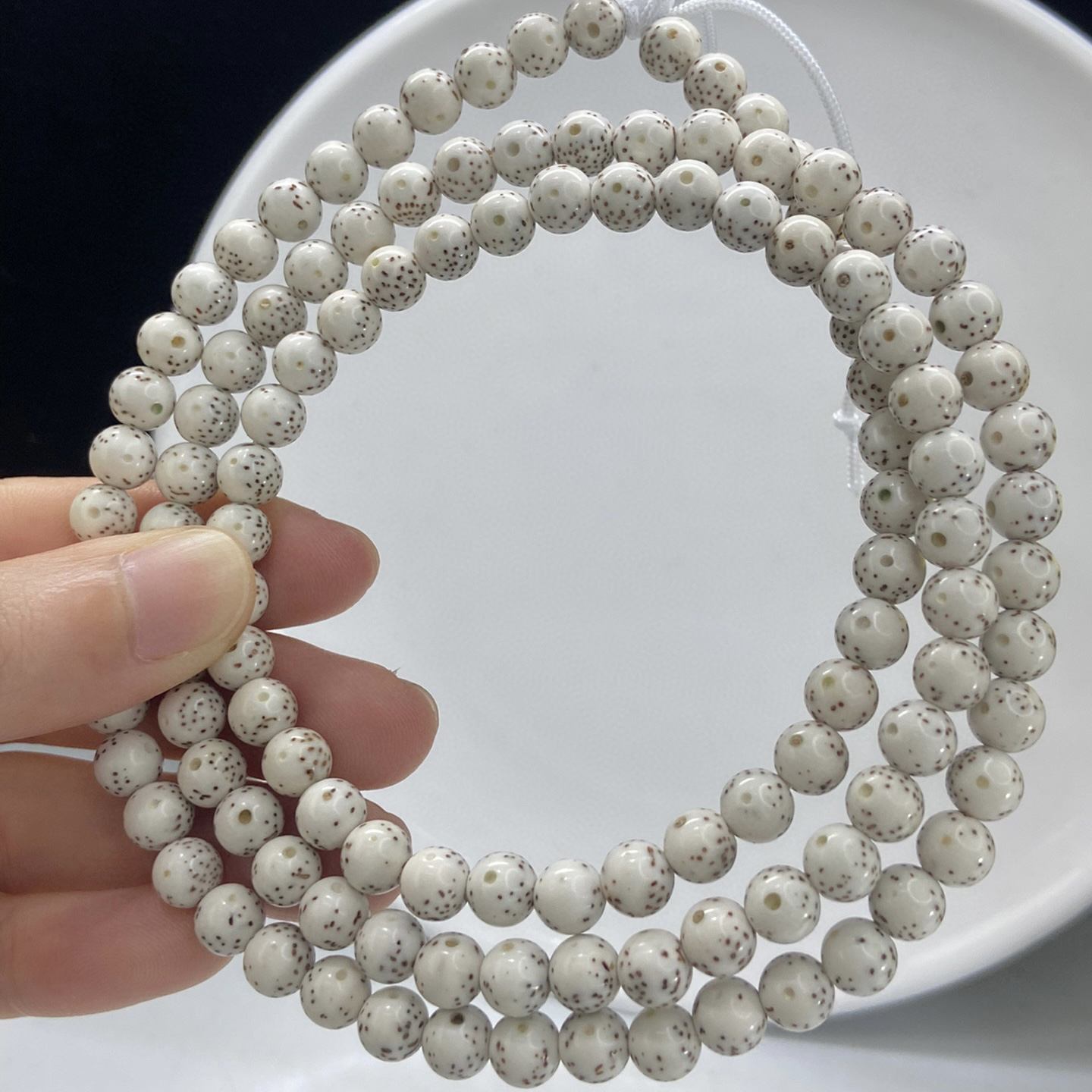 星月菩提108颗原生态顺白零脱脂7圆珠精选海南籽油性足高油高密