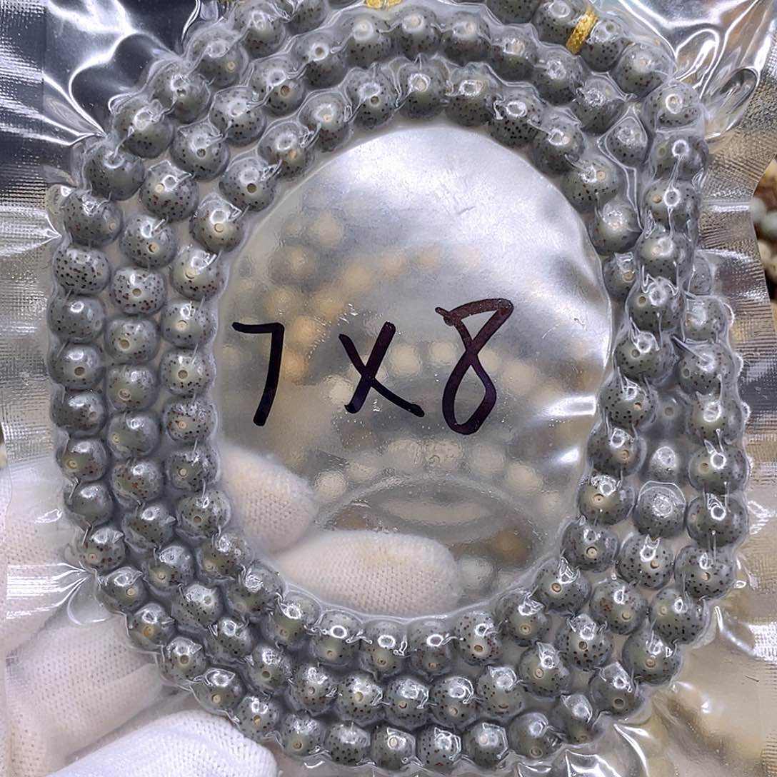 星月菩提吊坠7x8绿幽灵108