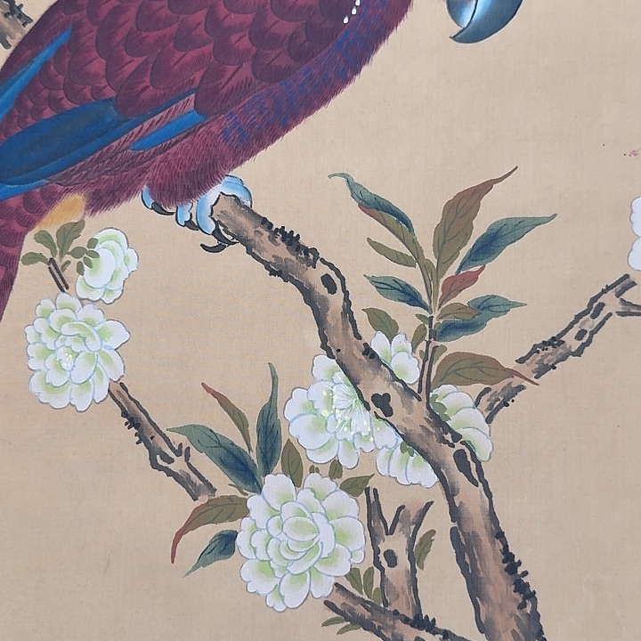 欣****思花鸟图，花鸟鹦鹉图