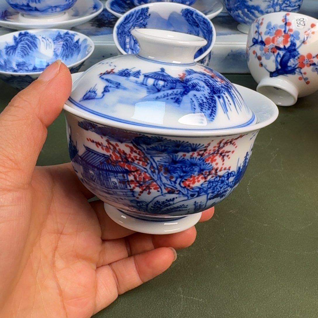 陶景德镇纯手绘茶具圆圆248