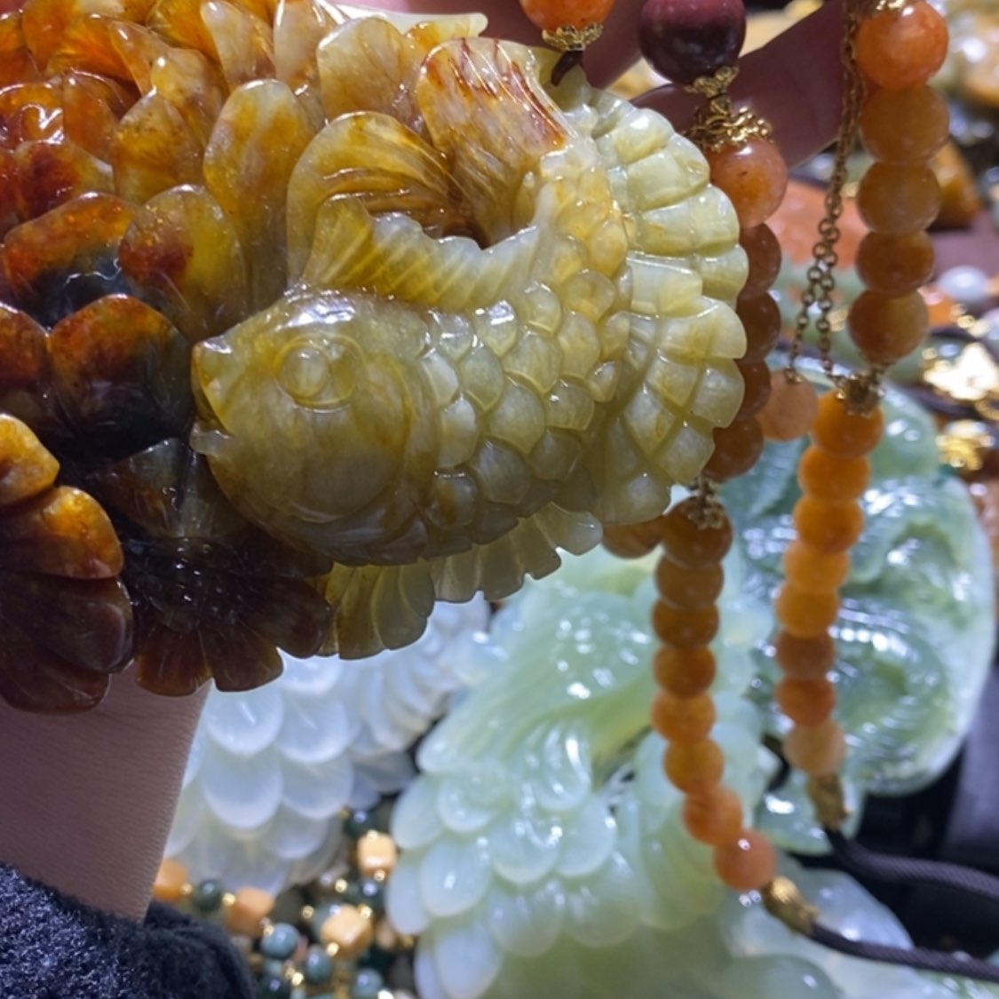 【闪购商品】岫玉毛衣链未镶嵌