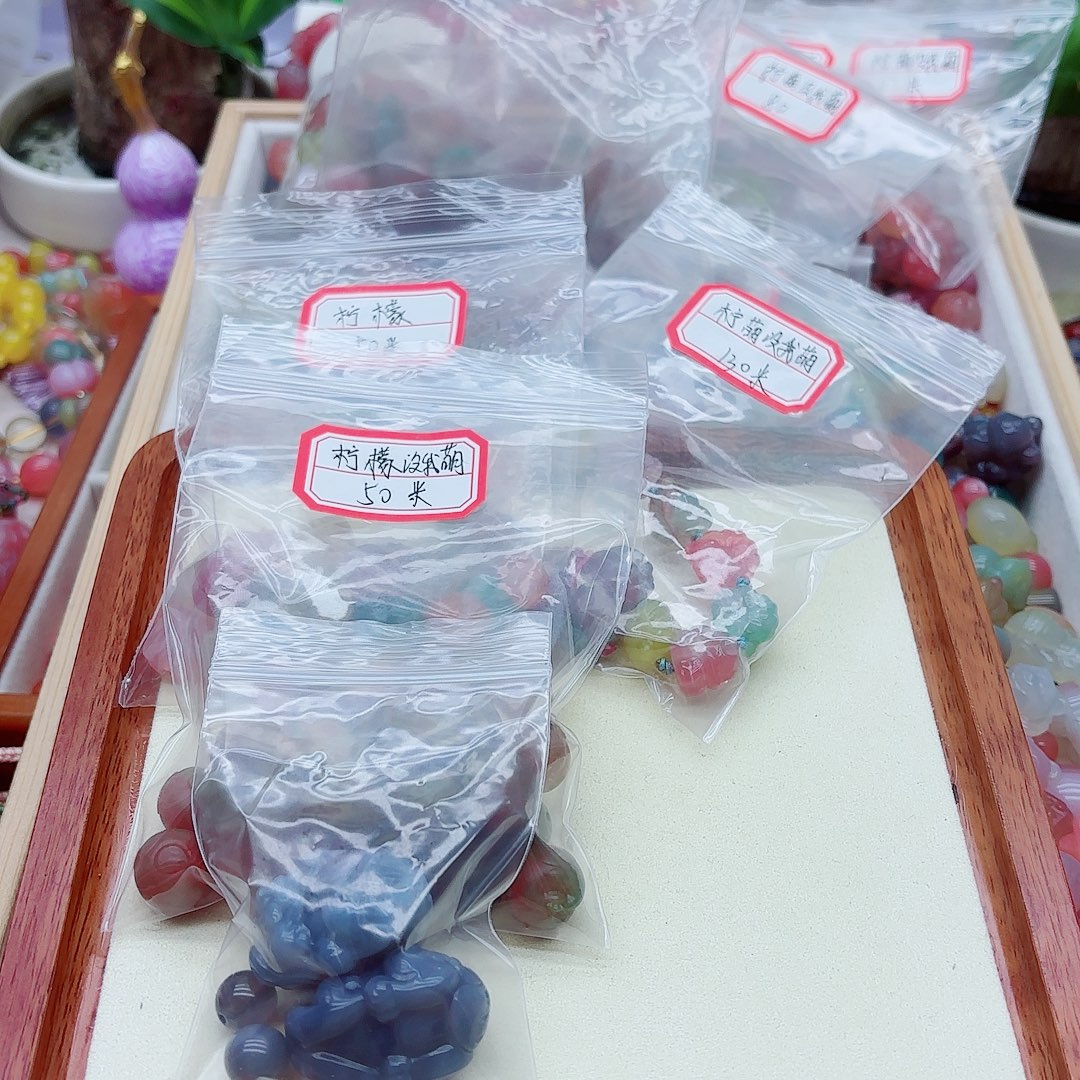 柠***萌玛瑙/玉髓未镶嵌手链盐源66