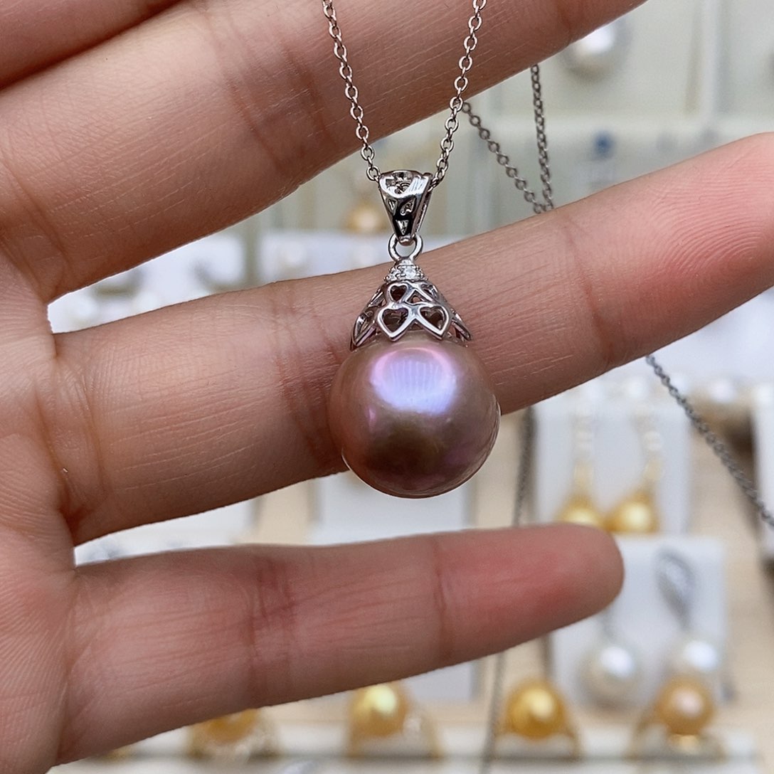 淡水珍珠颈饰银S925镶嵌