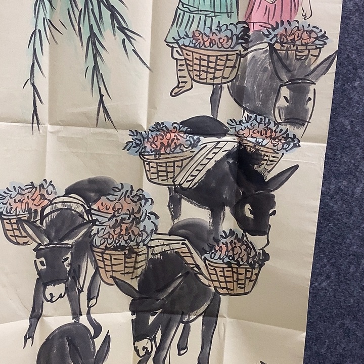 带灯款新中式古典画