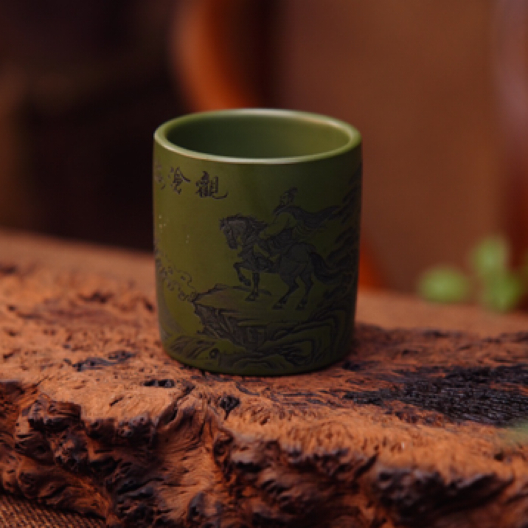 宜兴原矿紫砂 绿泥  观沧海