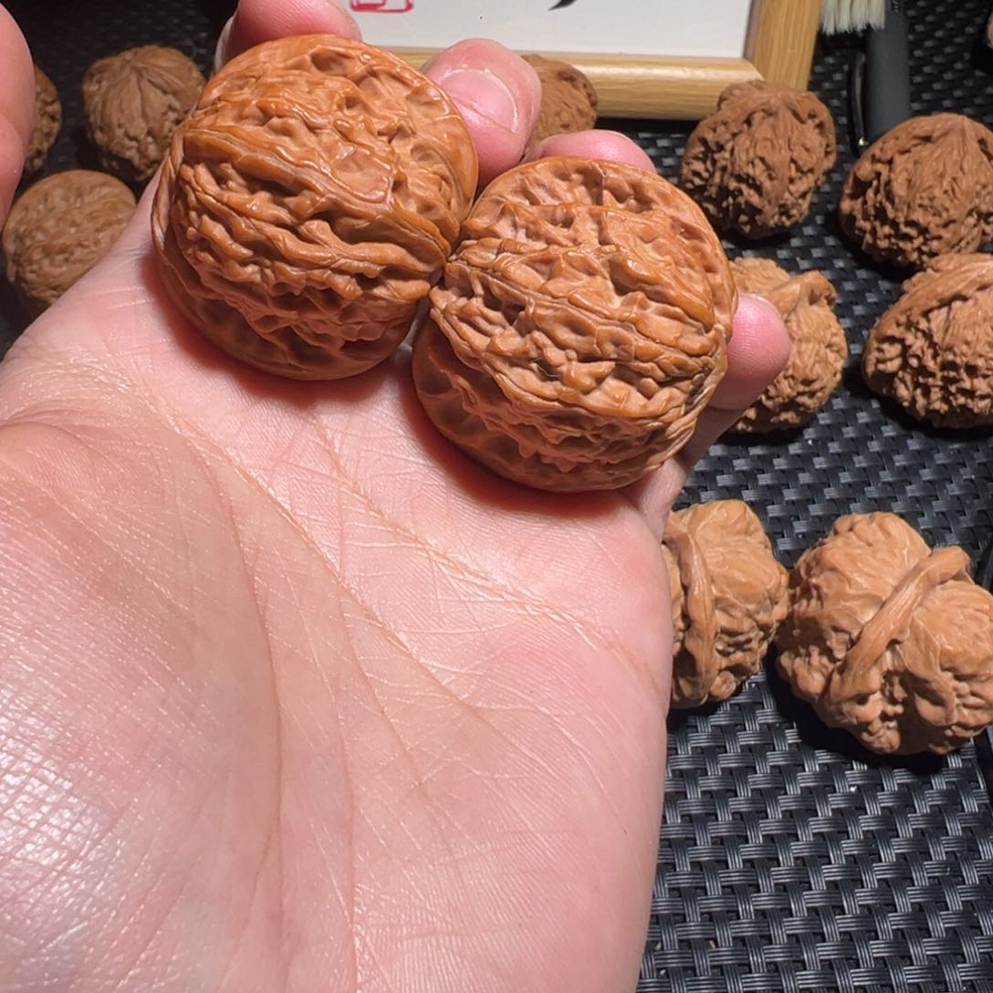 文玩核桃把件磨盘 40