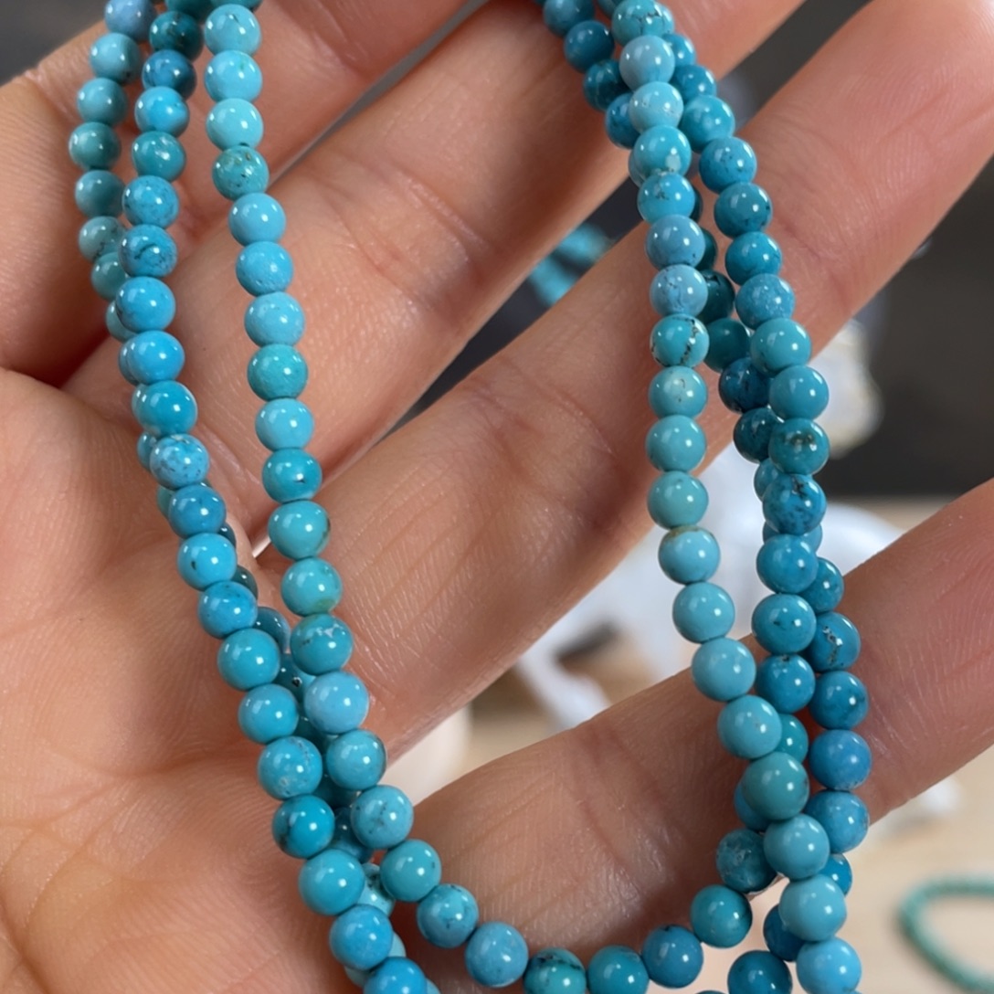 绿松石未镶嵌套链高蓝迷链