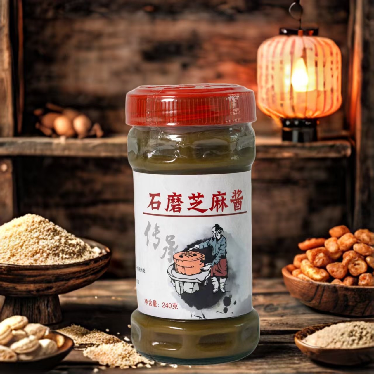 云边雀；传统工艺石磨芝麻酱