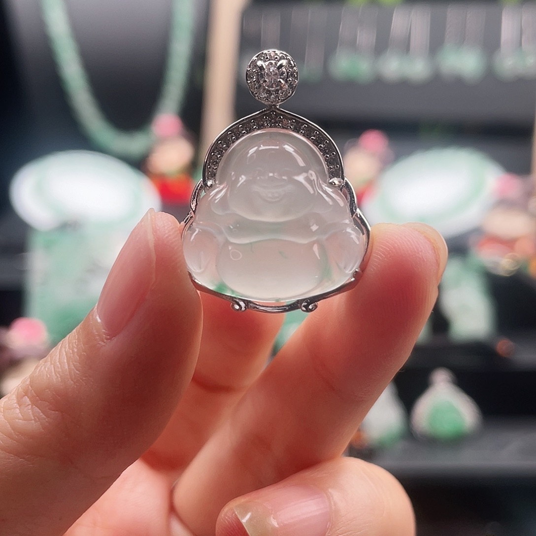 吊坠(不含链)银S925镶嵌石英质玉