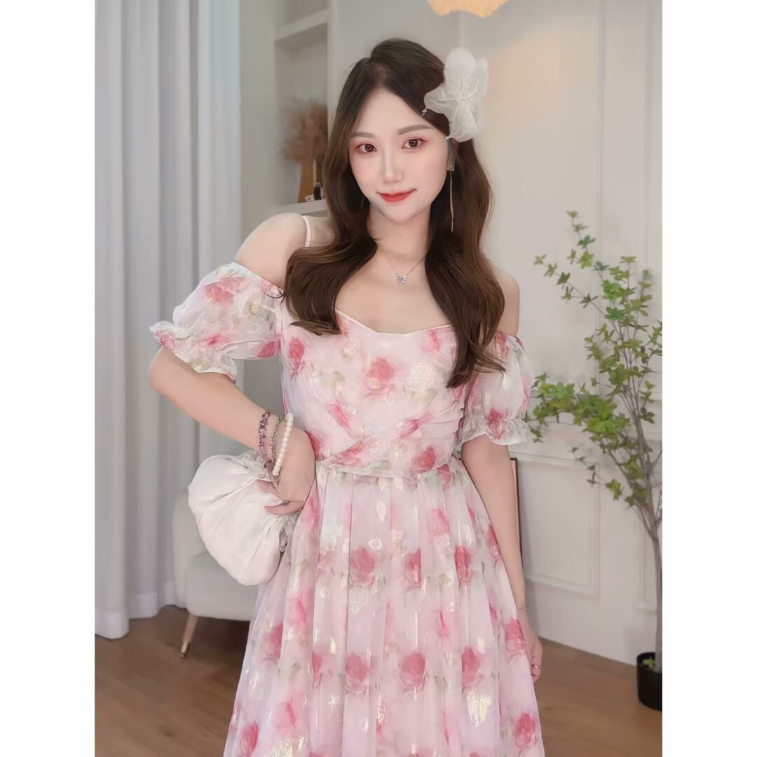 【花神颂歌】Mai Mai◆2025年夏季新款初恋法式短袖碎花仙女裙连衣裙