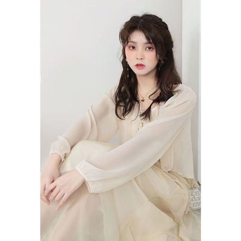 都市风森系学院时尚套装中长款套装白色【E区套装】7436 套装