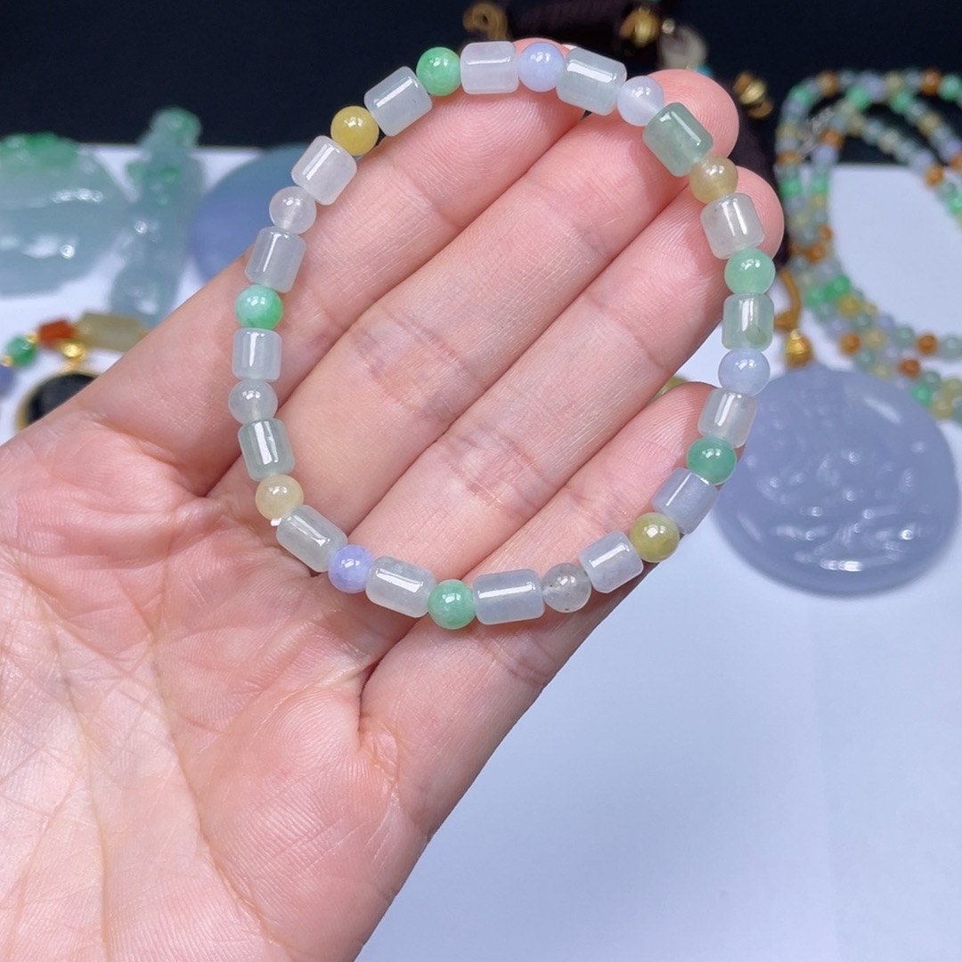 翡翠手链未镶嵌手串