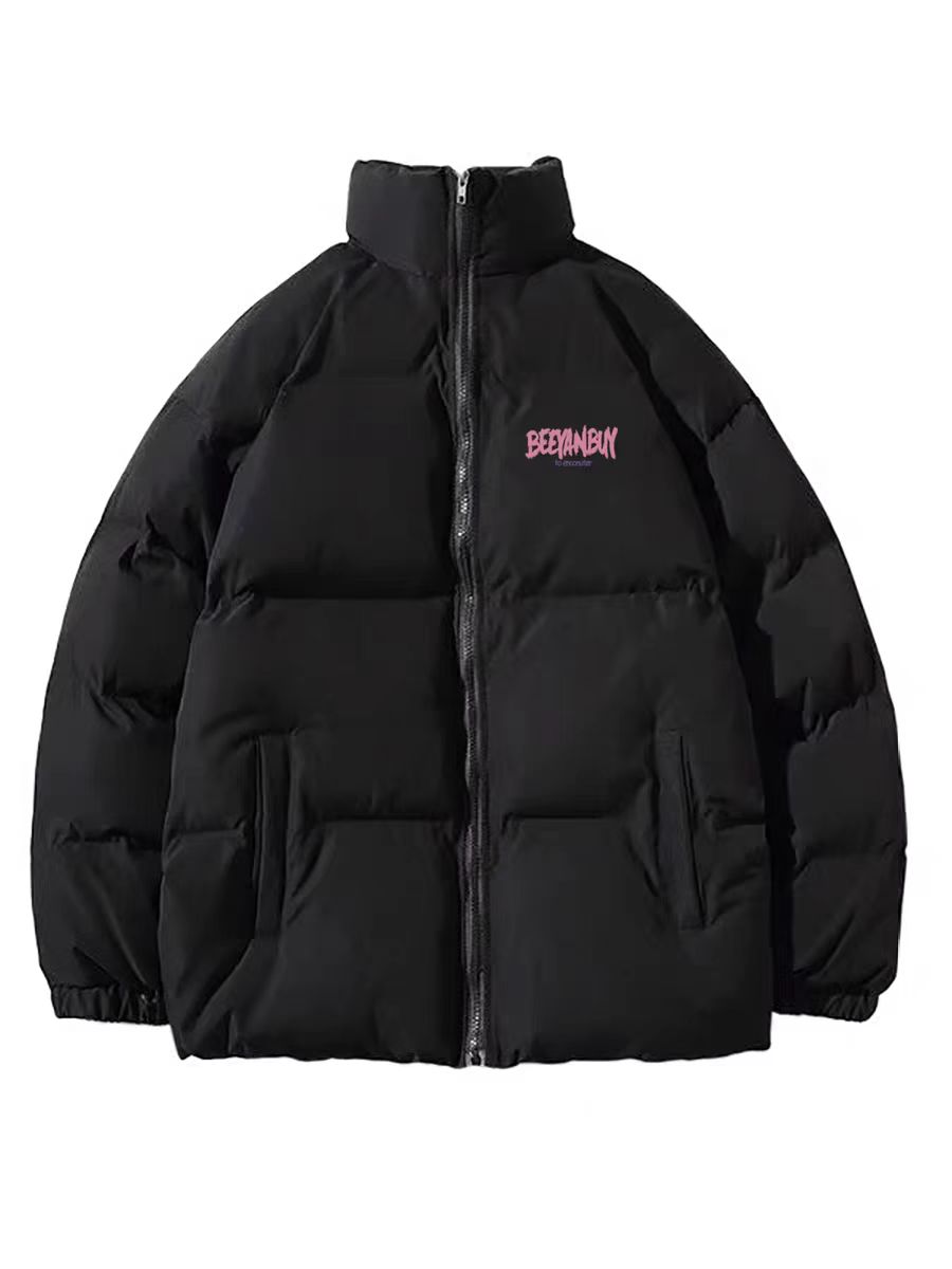 保暖男棉衣美式宽松男式冬季棉服情侣学生立领冬季