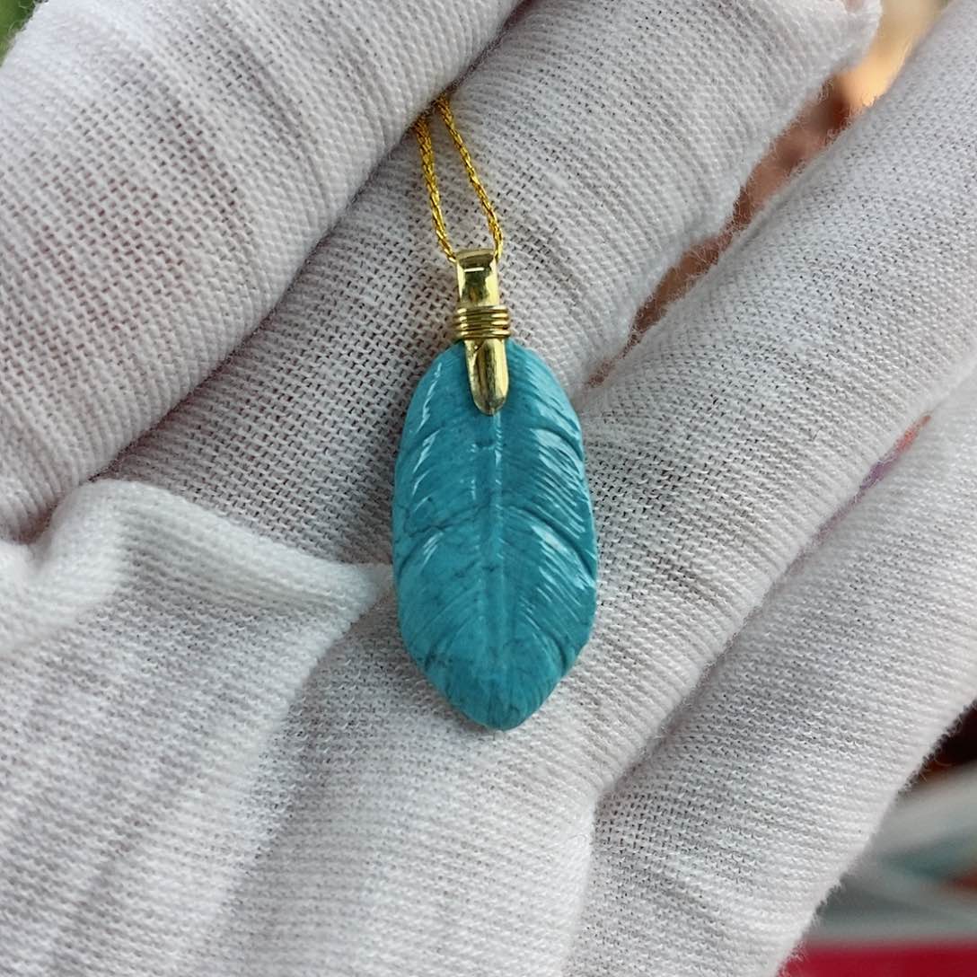 绿松石珠宝奇石银S925镀金镶嵌