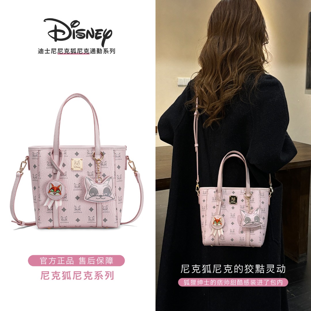 Disney/迪士尼包包女款2026新款尼克狐菜篮子水桶包手提包斜挎包