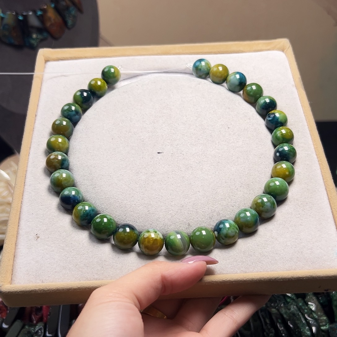 玛瑙/玉髓合金珠宝半成品b434 14m 星空玛瑙一条