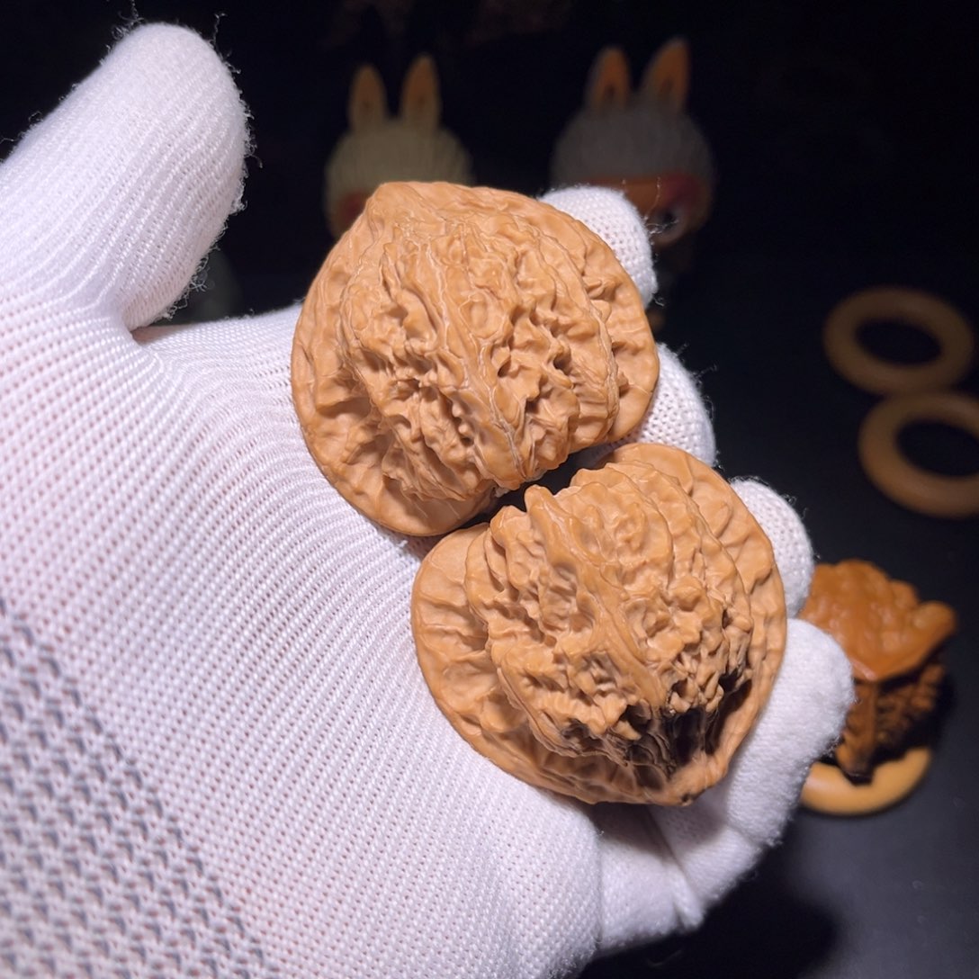 把件文玩核桃45.5mm全品头货火焰马蹄一口价