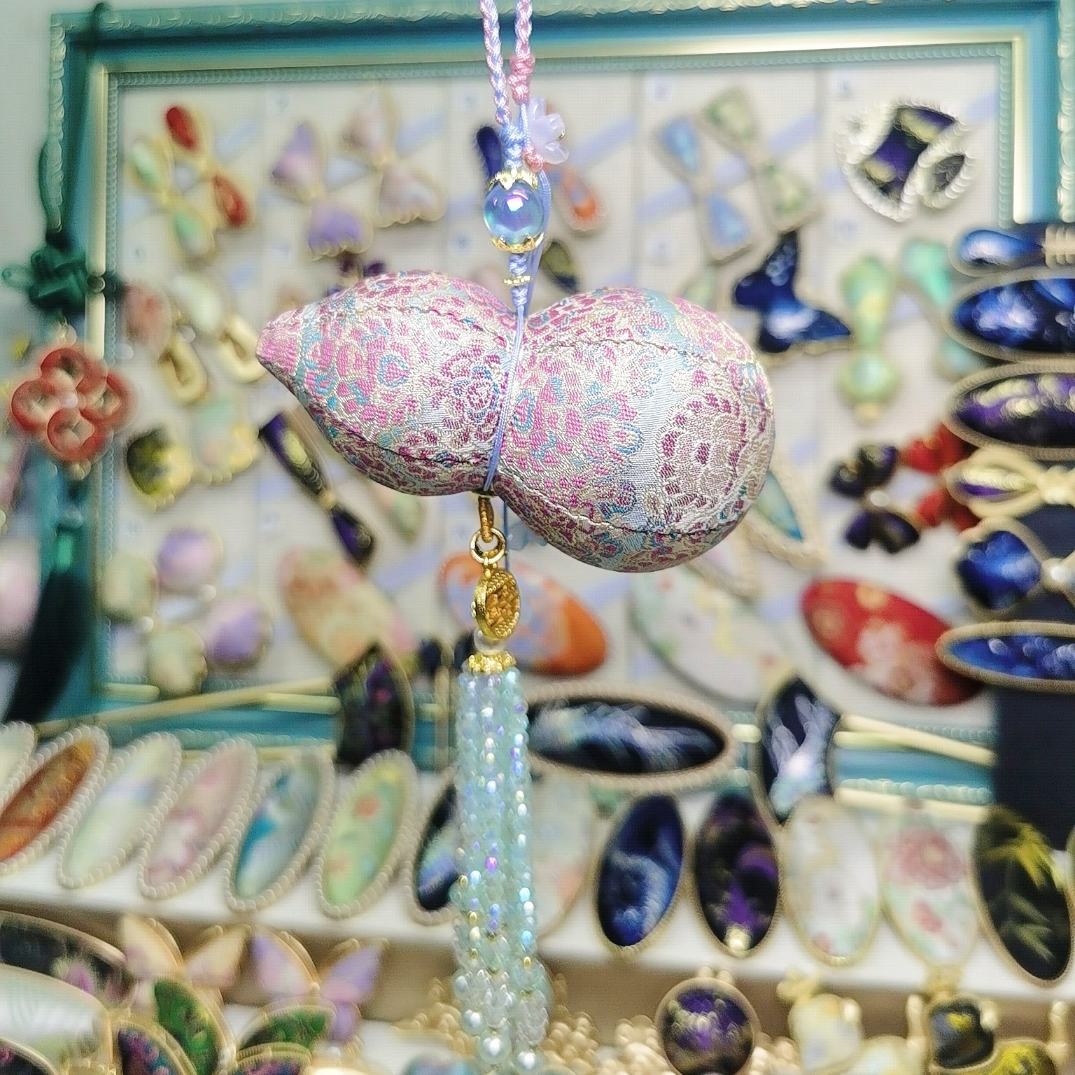 非遗宋锦手工葫芦挂件车挂装饰挂饰