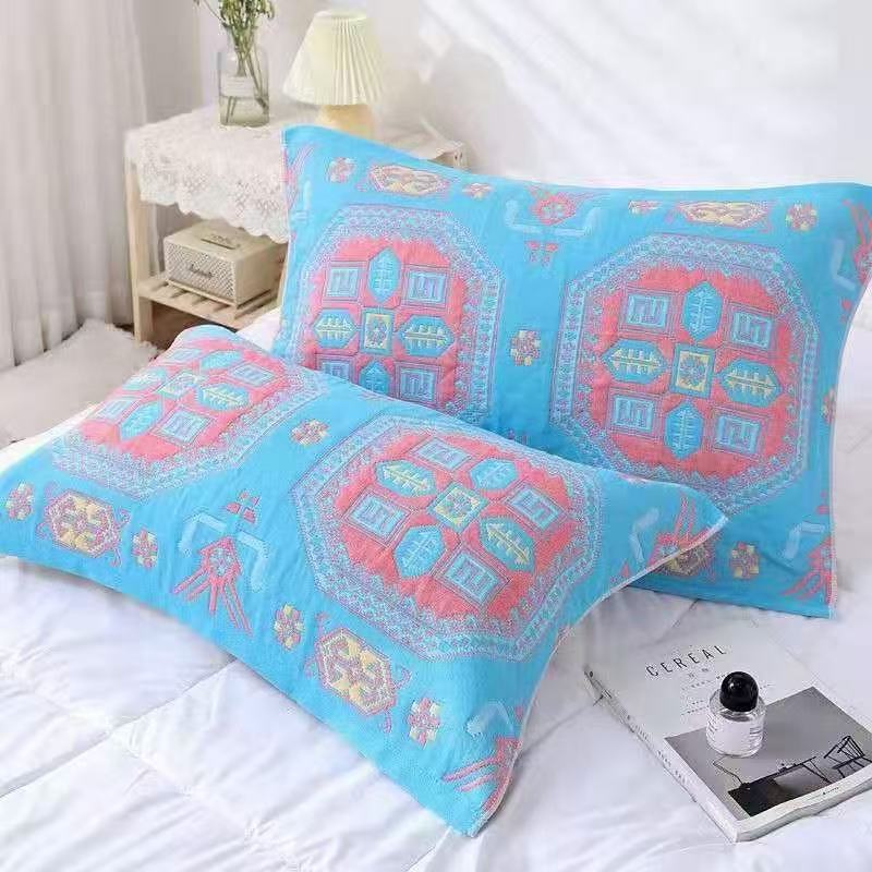 柏拉图52*78纱布舒适柔软枕巾（一对装）