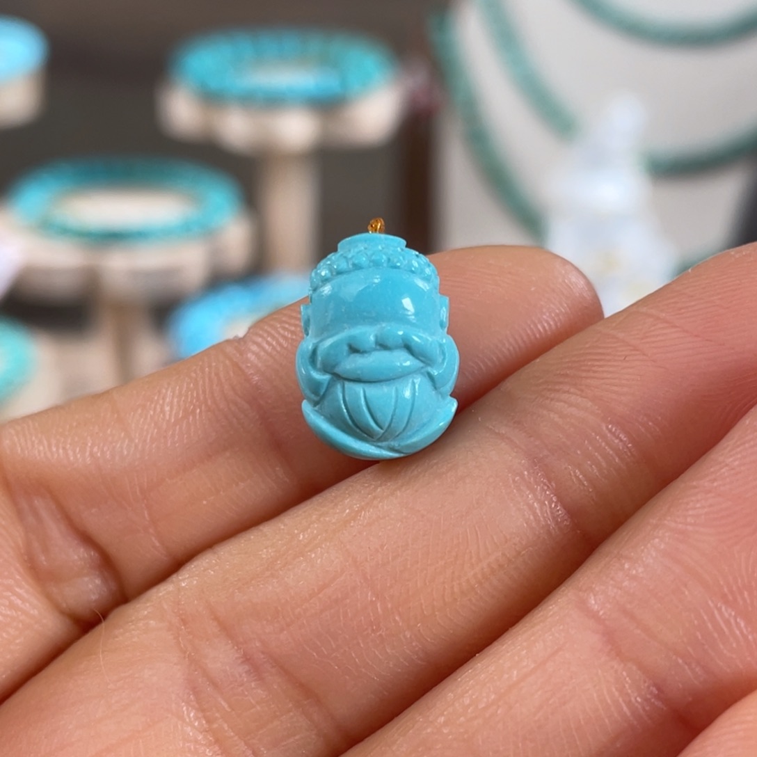 捂***静绿松石未镶嵌套链