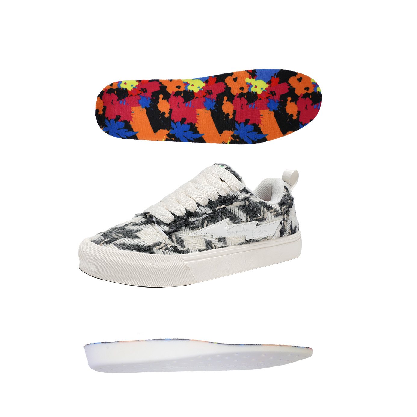 闪电风暴乳胶透气防臭鞋垫