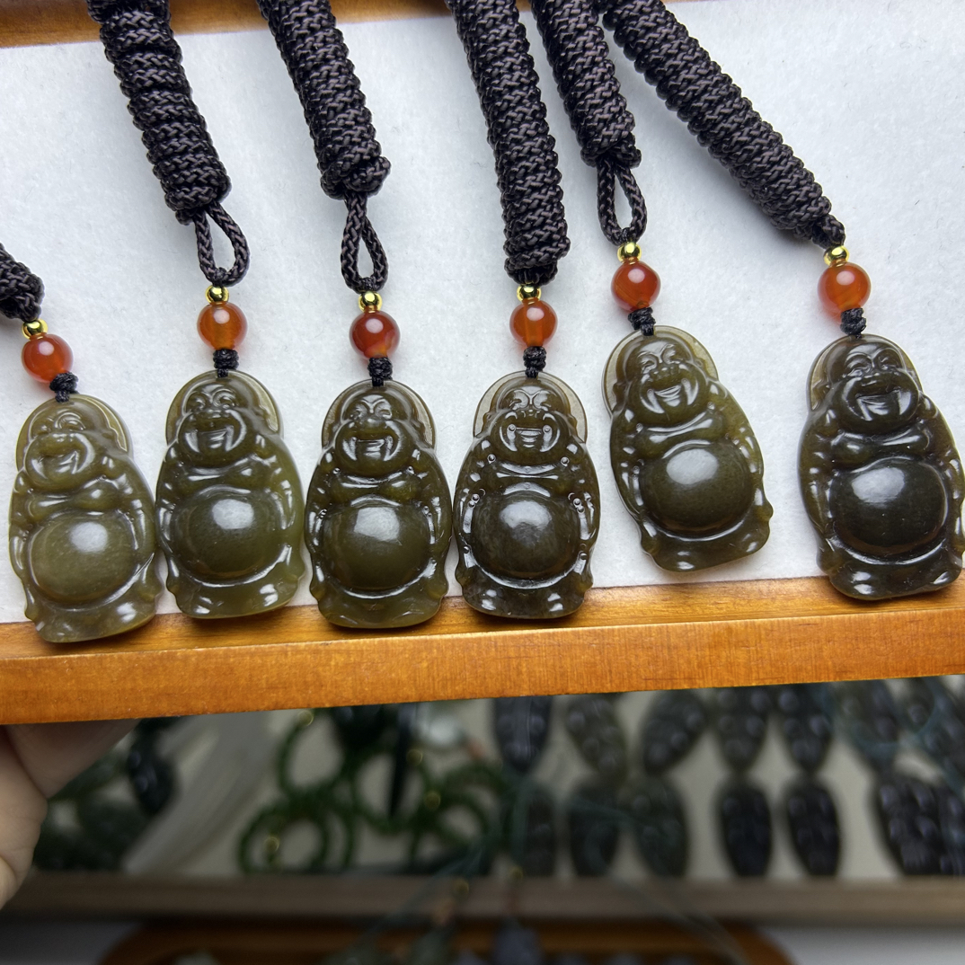 和田玉糖料小佛公挂件拍一发一