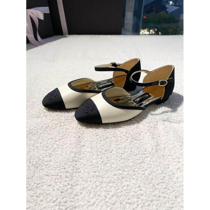 95新 Chanel/香奈儿   yy1429 25c拼色玛丽珍鞋 36.5码