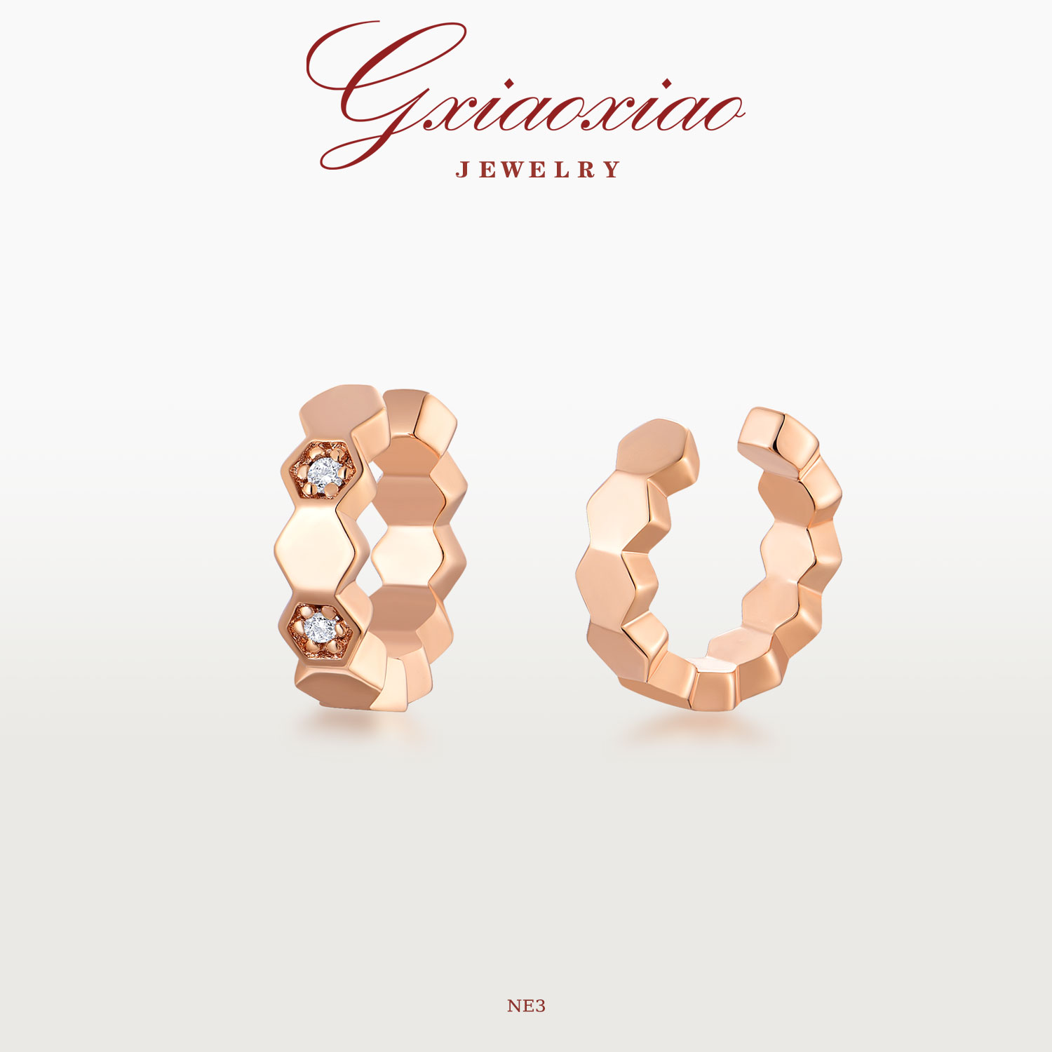 蜂巢耳夹轻奢气质高级感 NE3