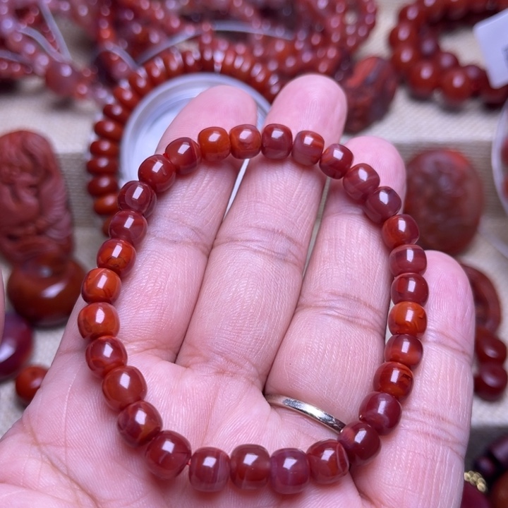 南红玛瑙未镶嵌手链火焰6 +