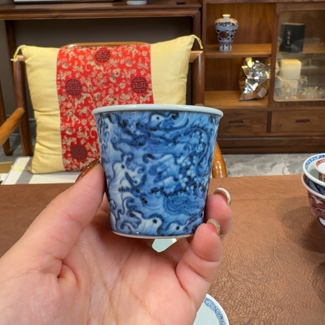 元青花龙纹迷你可乐杯