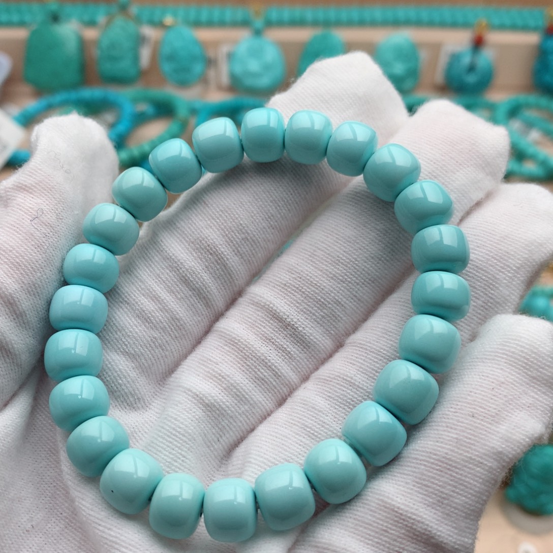 绿松石未镶嵌珠宝奇石8.5mm