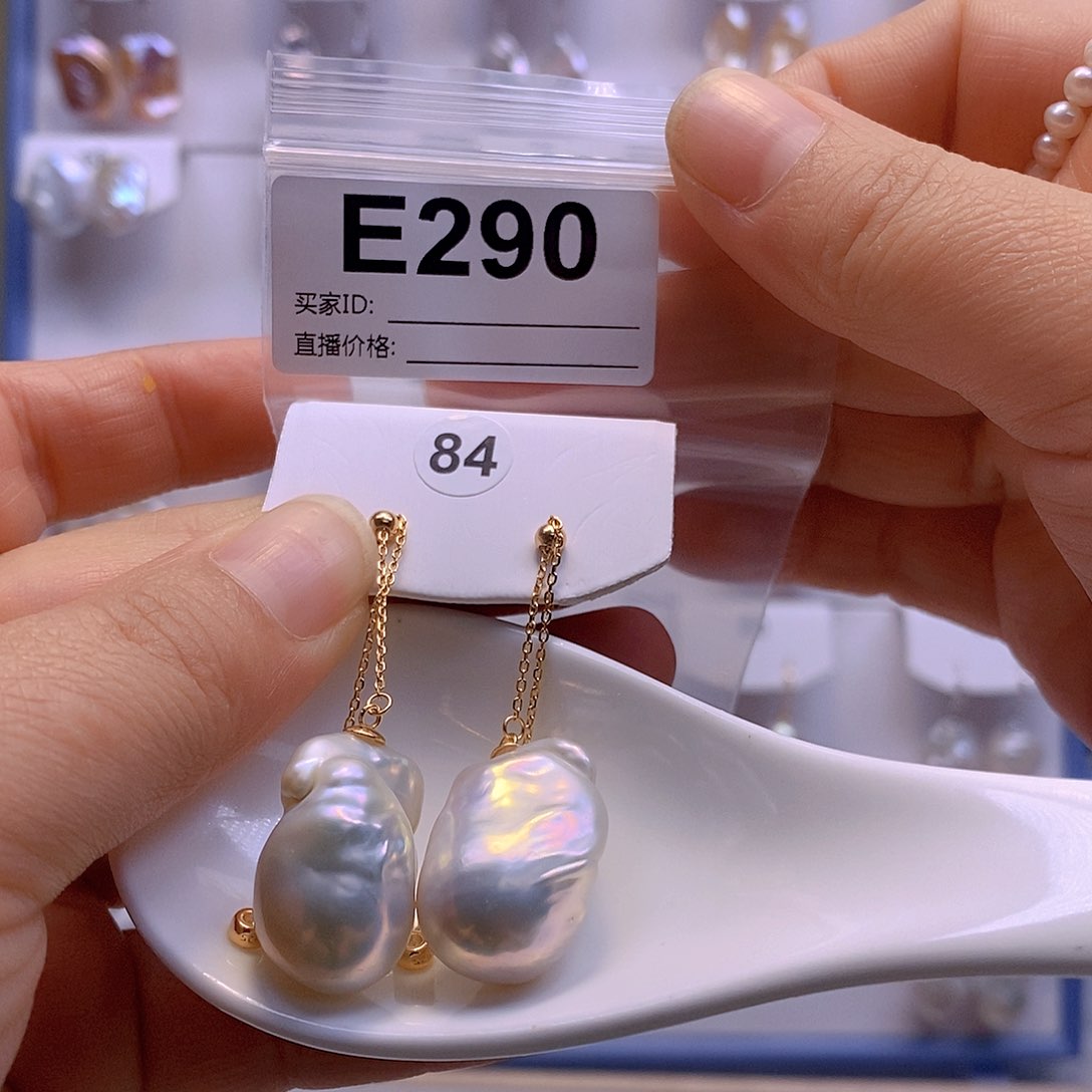 淡水珍珠耳饰银S925镶嵌