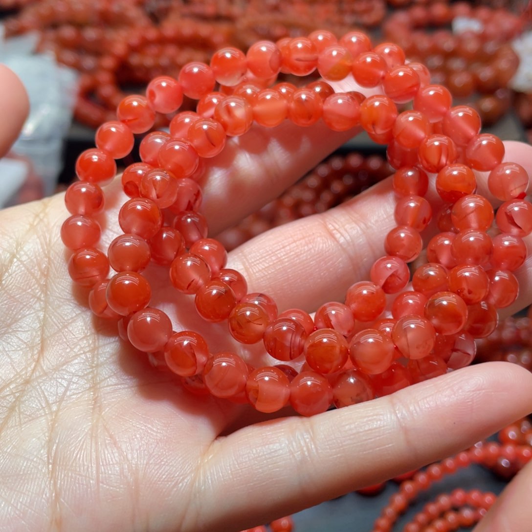 南红玛瑙手链未镶嵌