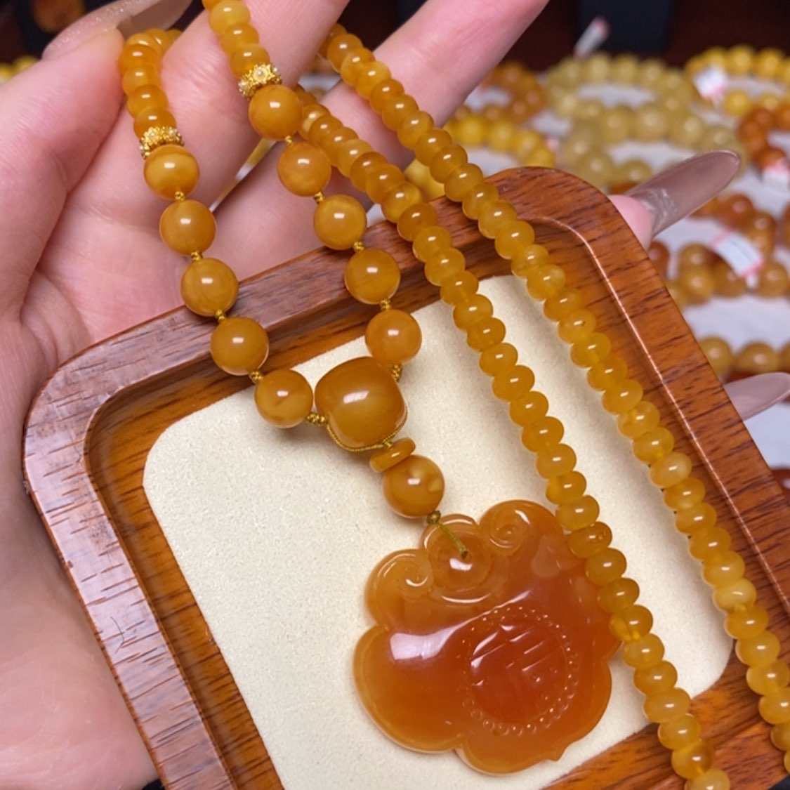 【闪购商品】蜜蜡颈饰未镶嵌项链