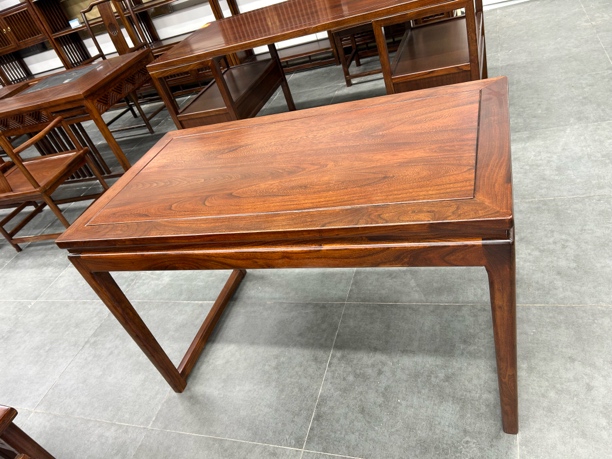 北方老榆木小书桌新中式简约禅意古典两用办公书房书椅家用桌椅