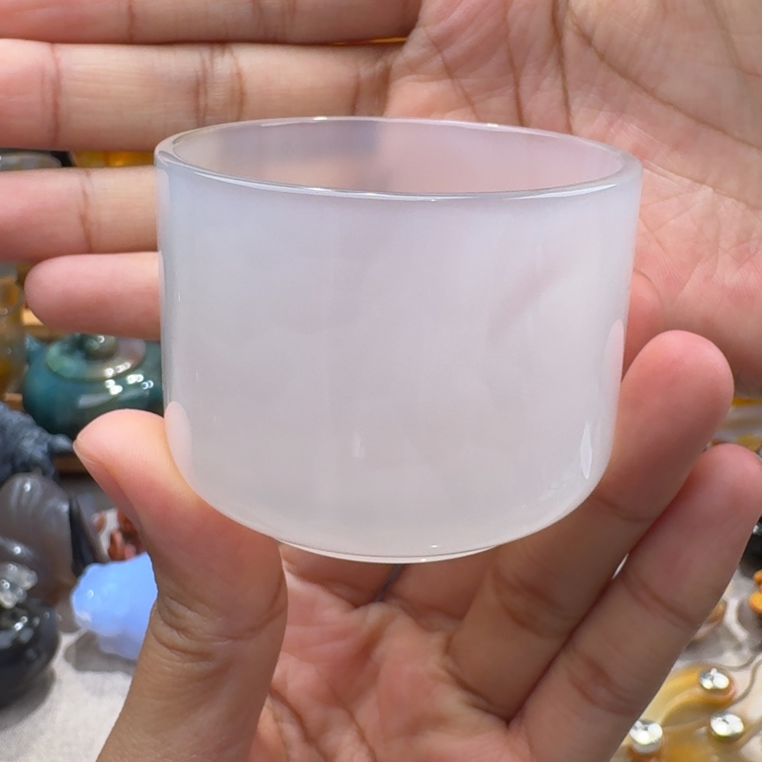 玛瑙/玉髓玛瑙茶杯60毫升未镶嵌