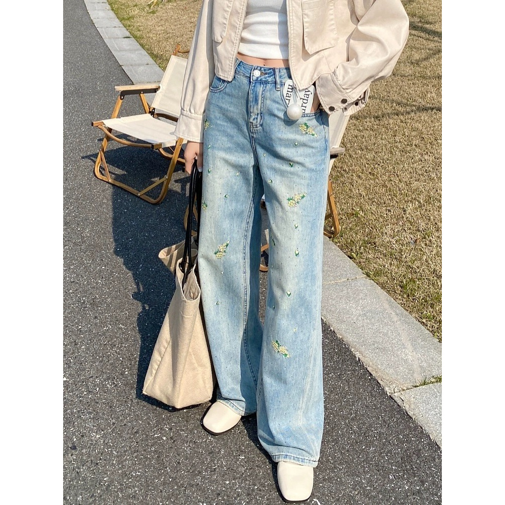 93517 直筒休闲牛仔裤
