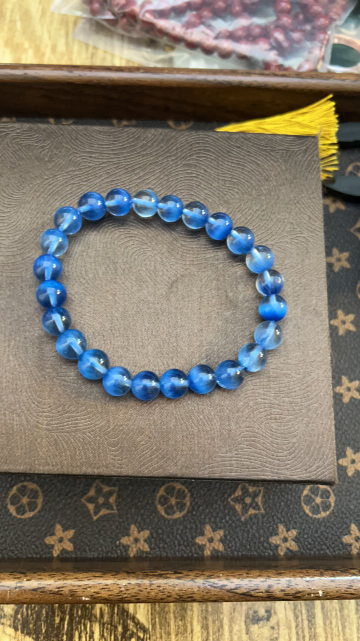 【珠宝集结号】573号天然水晶蓝兔毛手链8m-天然珠宝发货多样性