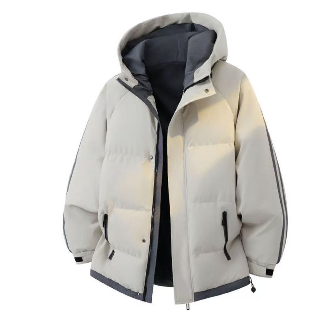 D70连帽棉服直下摆面包服百搭棉衣保暖情侣免烫