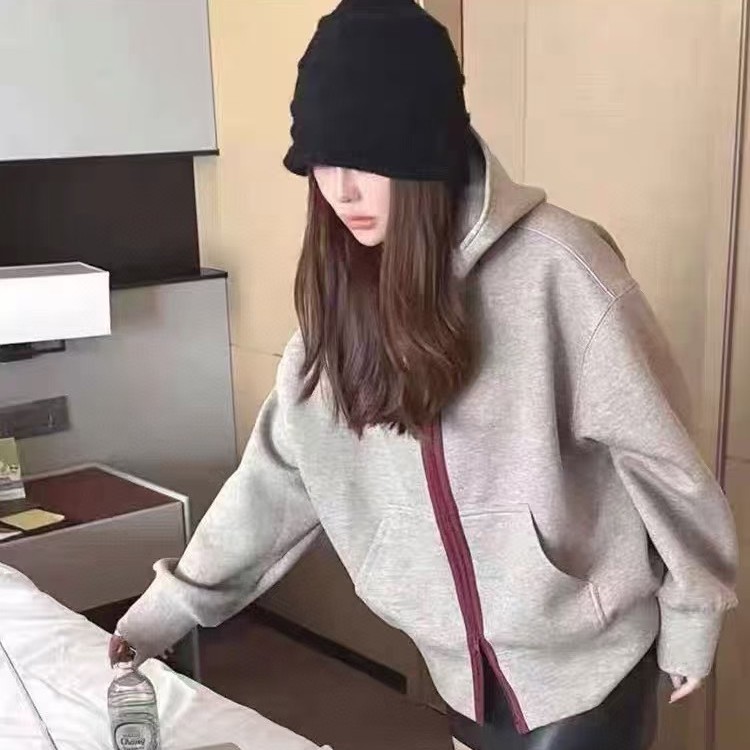 秋冬韩国新宽松连帽短外套厚款拉链