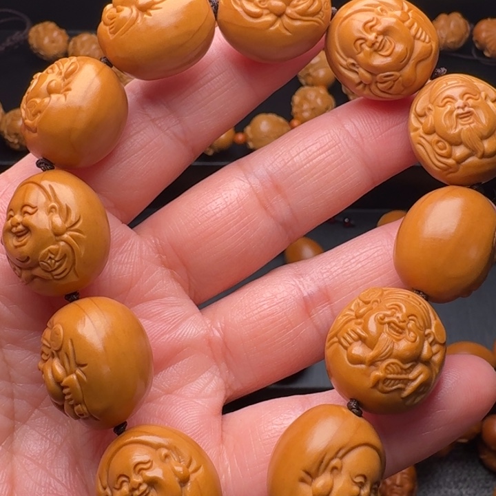 橄榄核手串/手链浮雕财弥