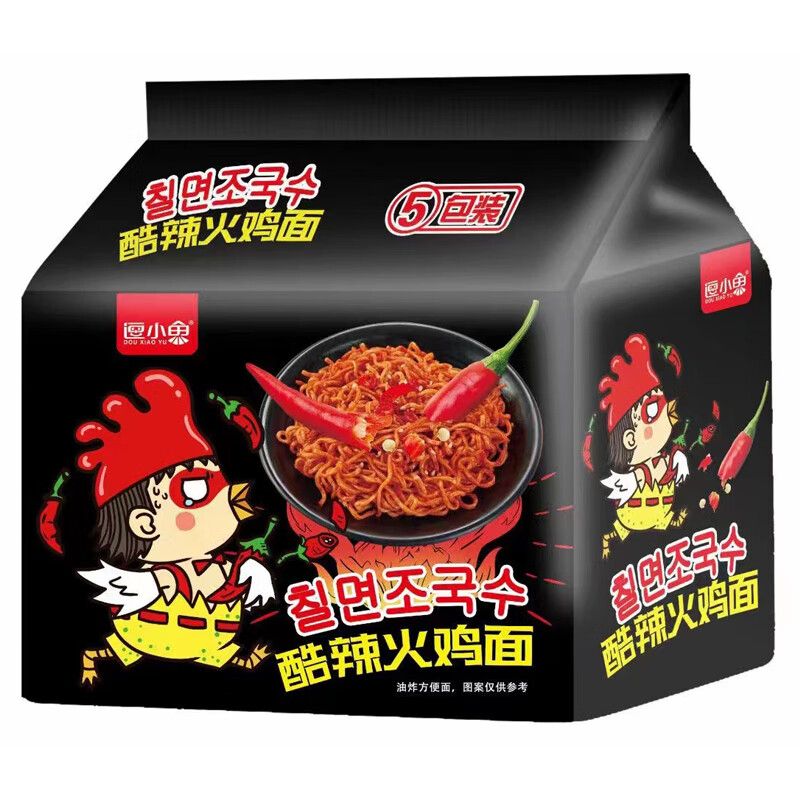 逗小鱼酷辣火鸡面485g(97g*5包)