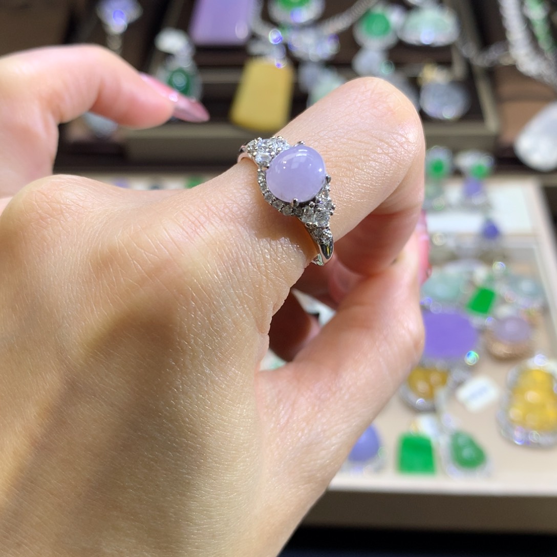 翡翠挂件银S925镶嵌翡翠