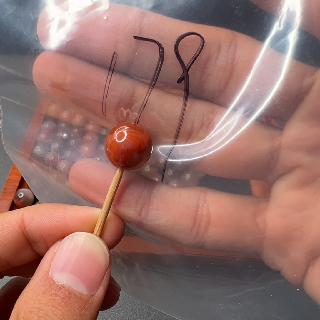 南红玛瑙未镶嵌179号南红单珠12+
