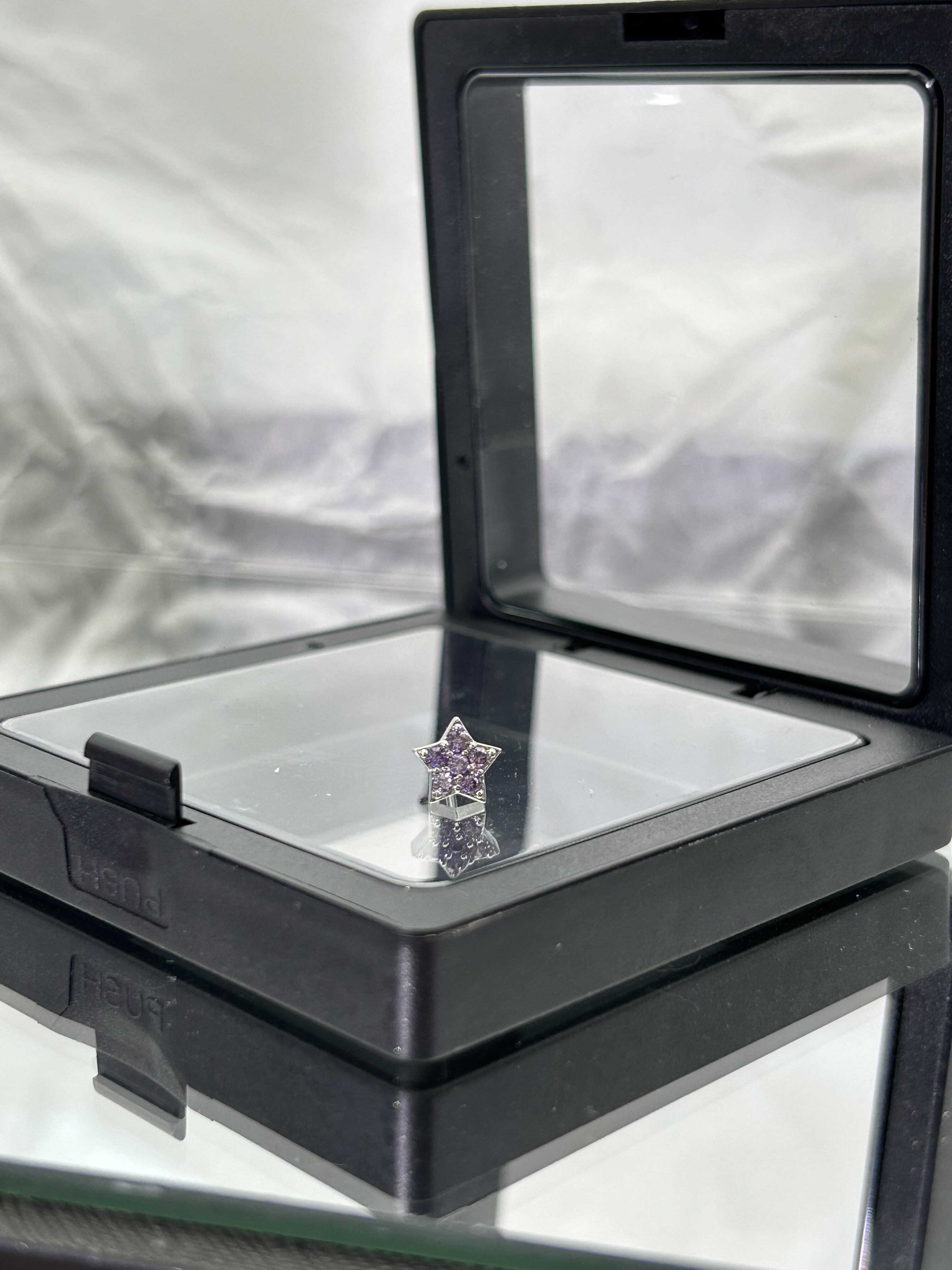 钛钢锆石耳饰 钛钢养耳洞爆闪星星合集百搭可爱