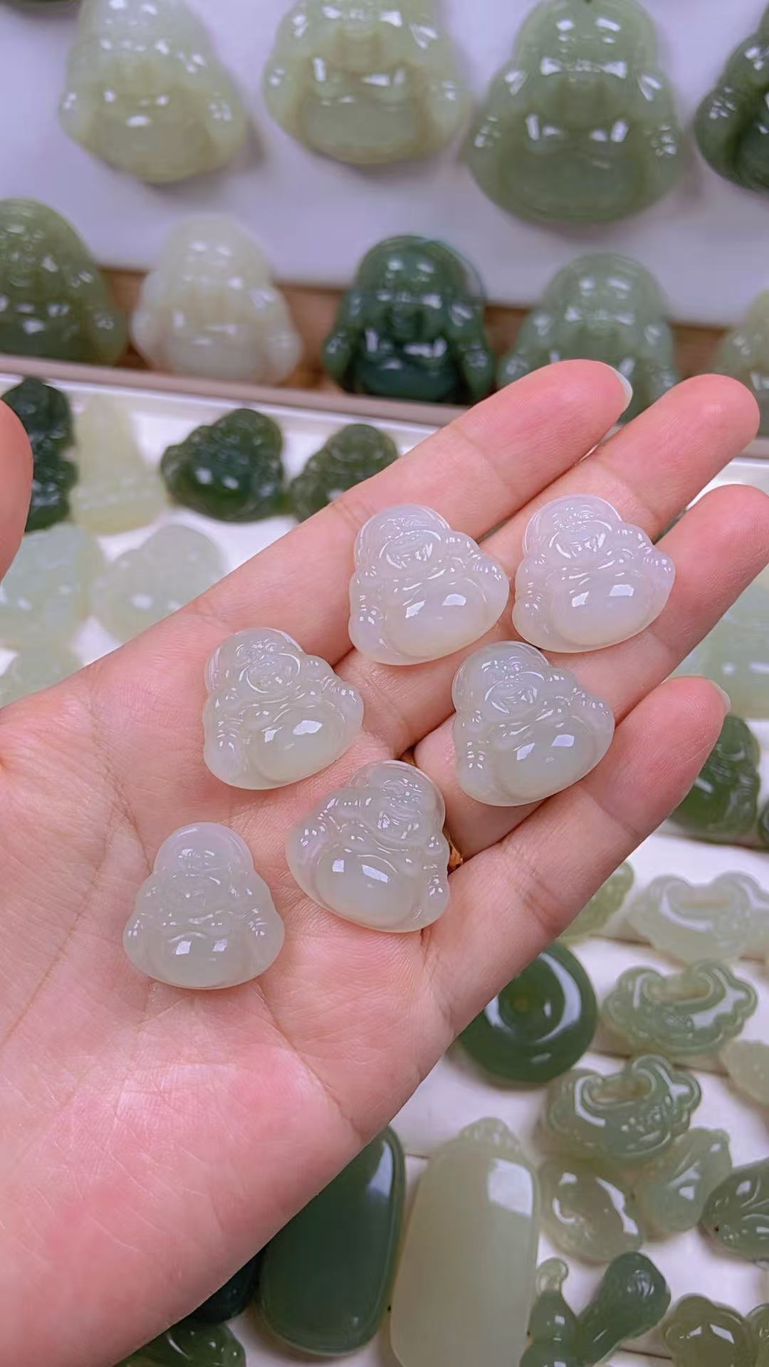 【新品】保真和田玉22尺寸玉佛，自带主图高货绳