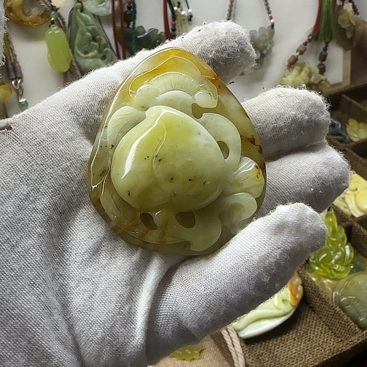 岫玉合金颈饰456789